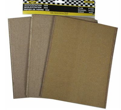 Benson Products Schleifpapier trocken fein mittel grob a 30 Blatt