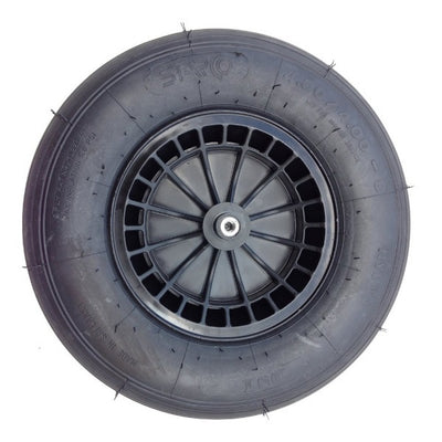 Fort Rad 480400x8 2-lagiger Reifen Kunststofffelge schwarz Achse 13cm
