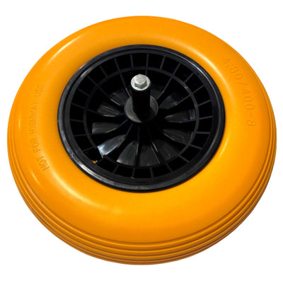 Mm nie wieder auslaufen PU-Rad 400x8 Achse 20cm