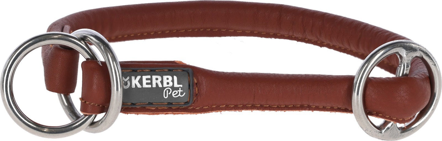 Rindslederhalsband Roma M Stopper 50 cm 8 mm Cognac