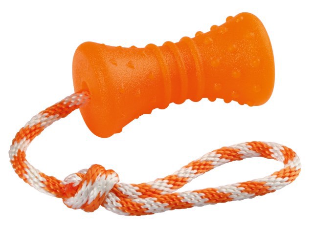 Knochen am Seil 30cm Toyfastic Orange 125x87cm