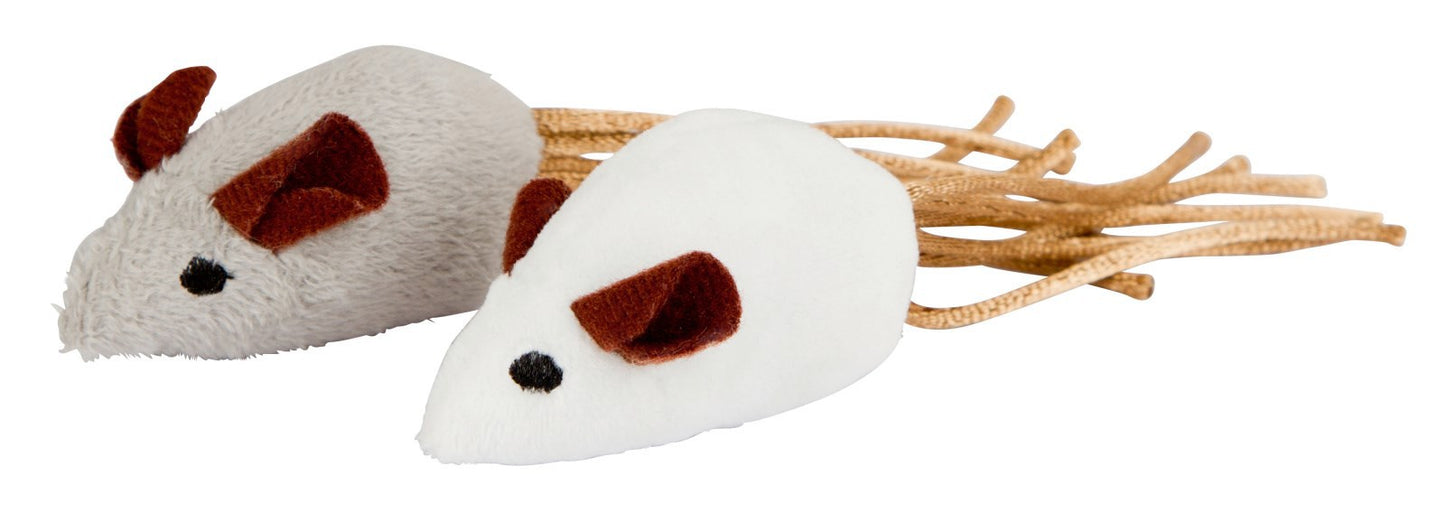 Maus grau weiß 7cm 2 Stück