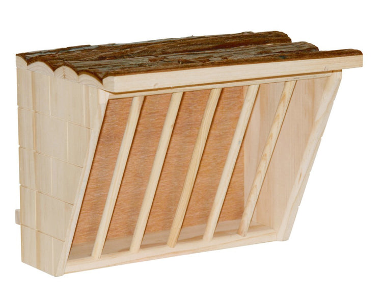 Kerbl Heuraufe XL mit natürlichem Sitzbrett 28 x 205 x 22 cm