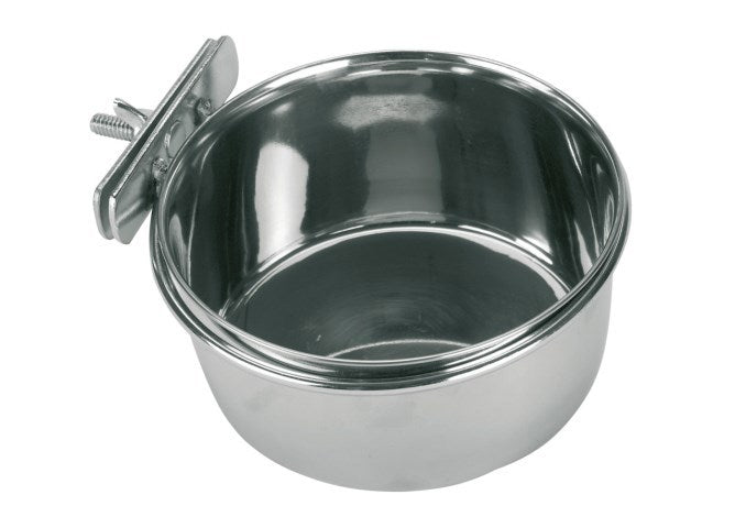 Kerbl Edelstahlbehälter 300 ml 12 cm Schraubbefestigung für Vögel