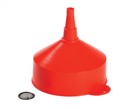 MAX4CAR -Kunststoff -Trichter 235 mm D Orange mit Sieb