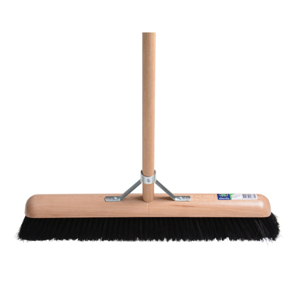 Mm Eurotool Produkte Raumbodenkehrer FSC 29 cm Holz Kunsthaar mm mit Griff 150 cm
