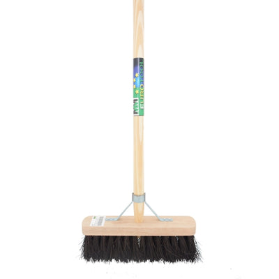 Mm Eurotool Besen FSC 29 cm Becken schwarz mm Stiel 150 cm Stockhalter
