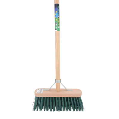 Mm Eurotool Besen FSC 29cm Kunstfaser grün mm mit Stiel 140cm