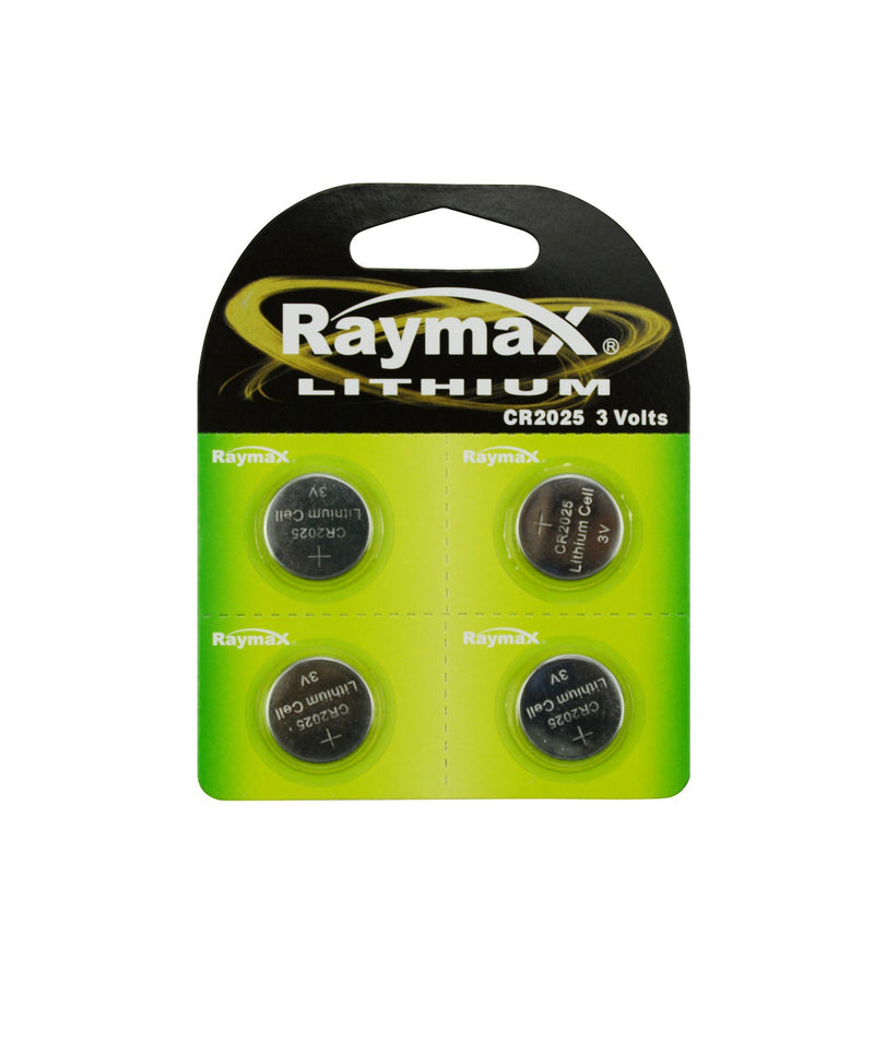 Raymax Produkte Knopfzellenbatterie 3V CR2025 4 Stück