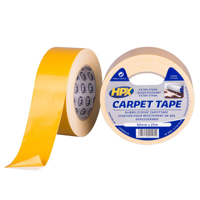 Hpx doppelseitiges Teppichband | weiß | 50 mm x 25 m – ct5025 ct5025