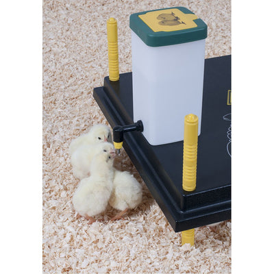 Olba Products Kükentrinkflasche mit Ventildeckel 0,5 l natur inkl. Halterung