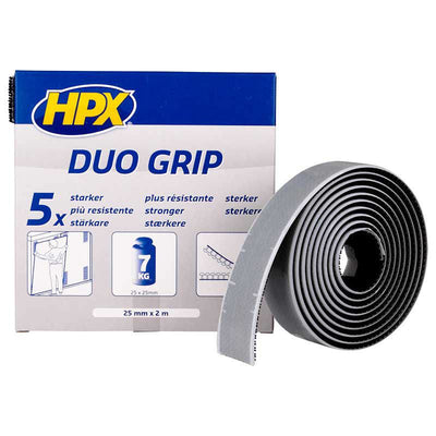 Hpx Duo Grip Klickband schwarz 25 mm x 2 m