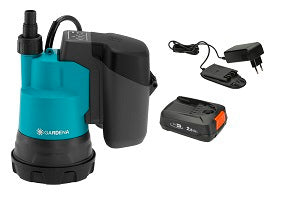 Gardena Akku-Tauchpumpe 20002 klar 18V P4A Set