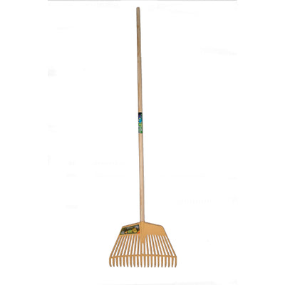Mm eurotool Laubrechen mm 45cm 20tds gelber Kunststoff mit Stiel 160cm