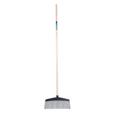 Mm eurotool Laubrechen mm pa 38cm 21 tds schwarz mit Stiel 150cm