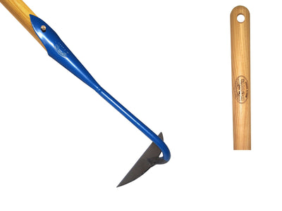 Der weiße Absatz, halbmondförmig, 12 cm, Eschenstiel 170 cm, entweißt