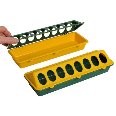 Olba Produkte Kükenfutterspender aus Kunststoff 30 cm gelbgrün