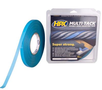 Hpx doppelseitiges Multi-Tack-Klebeband | halbtransparent | 12 mm x 25 m – pa1225 – pa1225