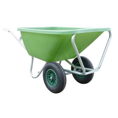 Fort Products Schubkarre FS 200L, grün verzinkte Basis, 2 Lufträder