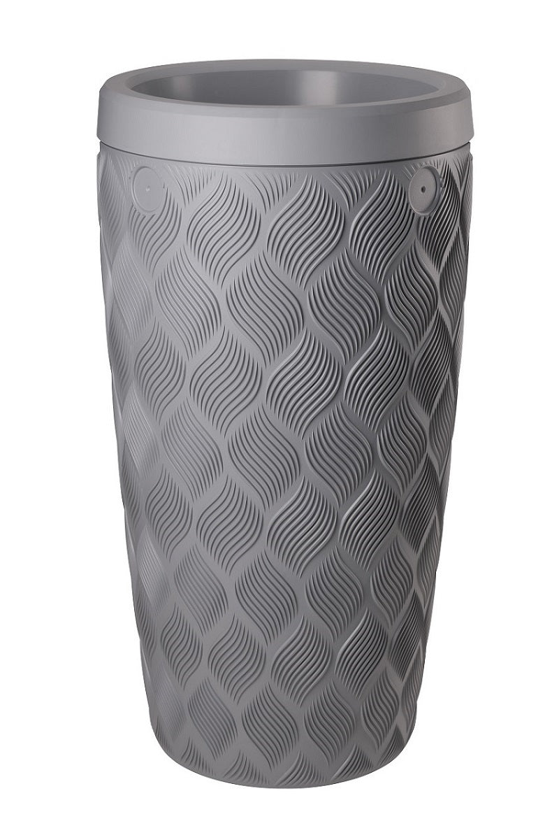 Regentonne Flow Platinumgrau 240l inkl. Pflanzer