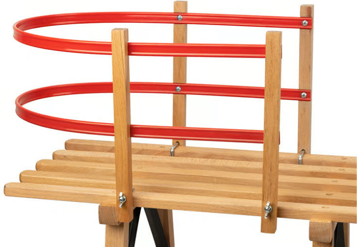 Kunststoffrückenlehne für Holzschlitten