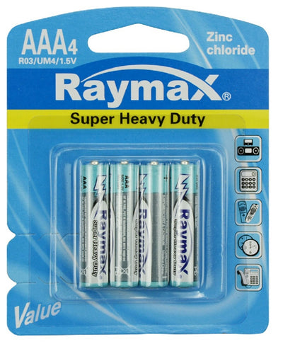 Raymax Batterie Penlite Mini R03 Zink AAA15V %c3%a0 4 Stk