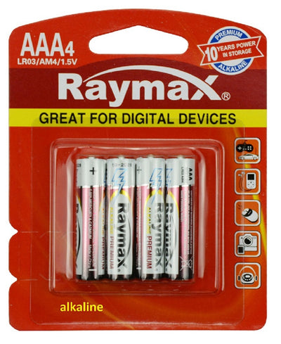 Raymax Batterie Penlite Mini Alkaline LR03 AAA15V x4 Stk