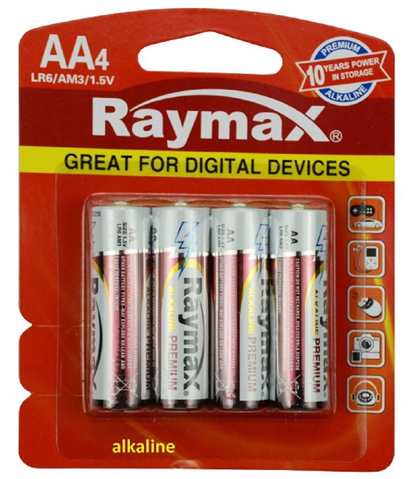 Raymax Batterie Penlite Alkaline LR6 AA x4 Stk