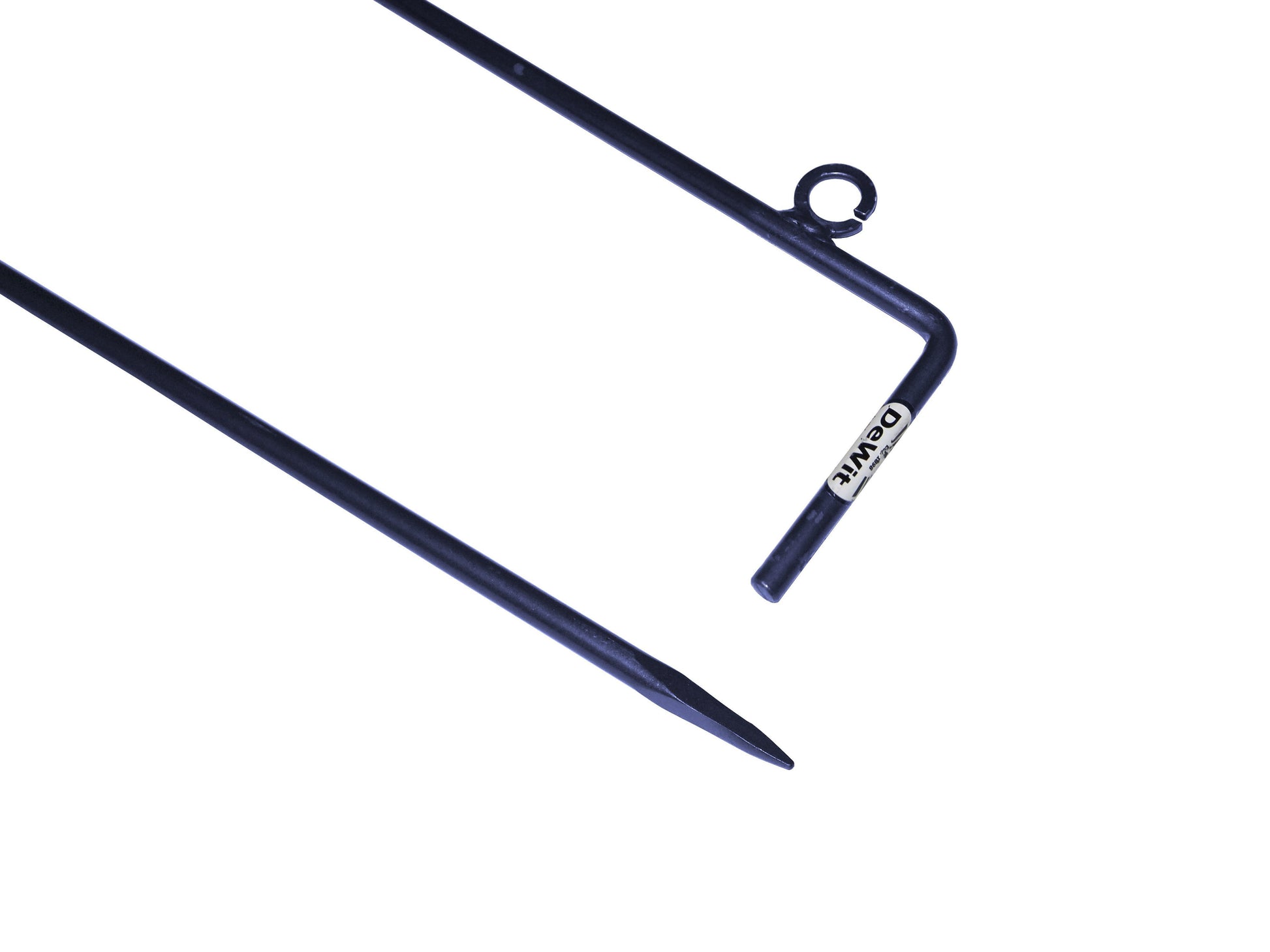 Der weiße Drahtstift 400 x 10 mm mit abgewinkeltem Kopf entweißt