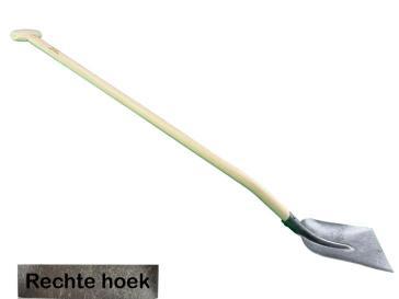 Die weiße Betonschaufel mit rechtwinkligem 0-110-cm-Stiel