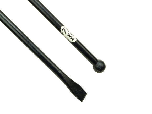 Das weiße Stanzeisen 1600 x 28 mm, Knopf und Meißel entweißen