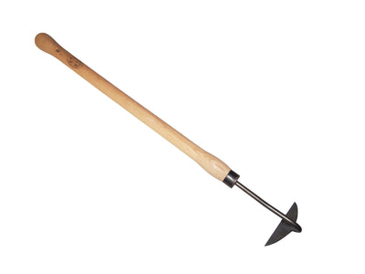 Der weiße Handabsatz, Halbmond, geschmiedet, 10 cm, Eschenknauf, Griff 48 cm, Dewhite