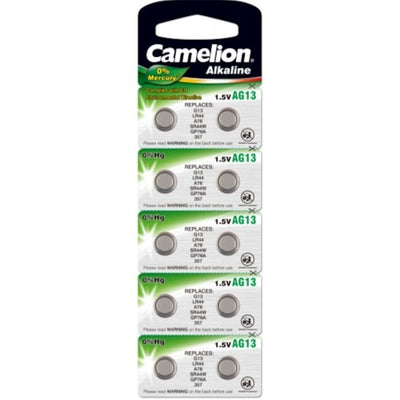 Kamelionsbatterie LR44 D357 V13GA AG13 -Karte A 10 Teile