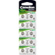 Kamelionsbatterie LR44 D357 V13GA AG13 -Karte A 10 Teile
