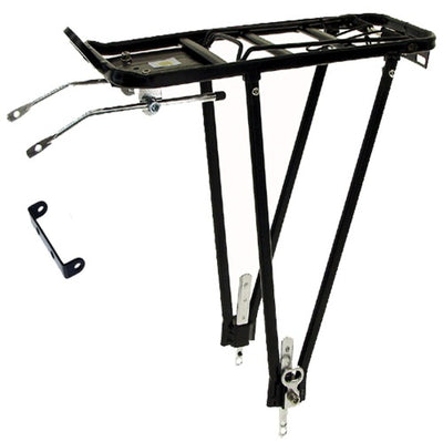 M-Wave Gepäckregal Universal, schwarzes Aluminium 26 28 Zoll (Hanging-Paket)