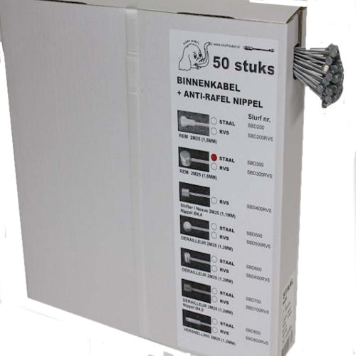 Kabelbox 50 Innenkabel 225 cm Stahl Silber