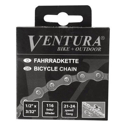 Ventura-Kette 8-Gang, 1 2x3 32 116L graubraun (hängendes Paket)