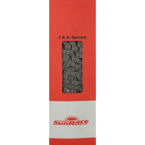 Sunrace CNM54 Fahrradkette 6 7v 116L grau