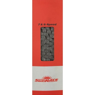 Sunrace CNM54 Fahrradkette 6 7v 116L grau