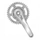 Sunrace - SunRace Kurbelgarnitur 38T Kurbellänge 170mm. silbernes Aluminium spielfrei. 92mm Abdeckung. -8mm Tiefe