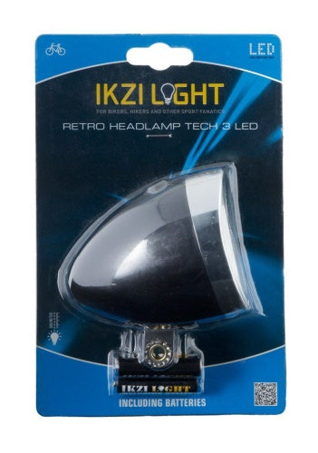 Scheinwerfer Retro LED Schwarz Batterie