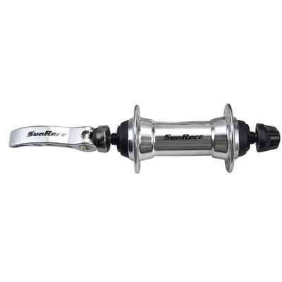 Sunrace Vorderradnabe HBM53 36 Loch Schnellspanner silber