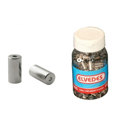 Kabelkappen Messing 5 mm silber 200 Stück