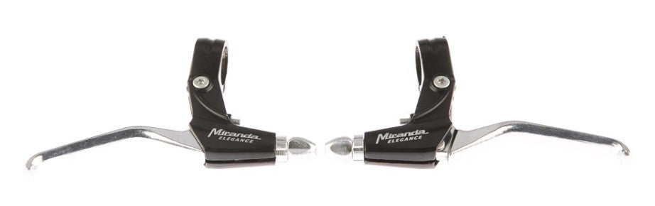 Miranda Bremsgriff Set 3-Finger-schwarzen Matten-Silver