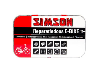 Reparatursatz E-Bike Aluminium rot weiß 14-teilig