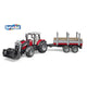 Bruder Massey Ferguson 7480 mit Frontlader und Holzanhänger