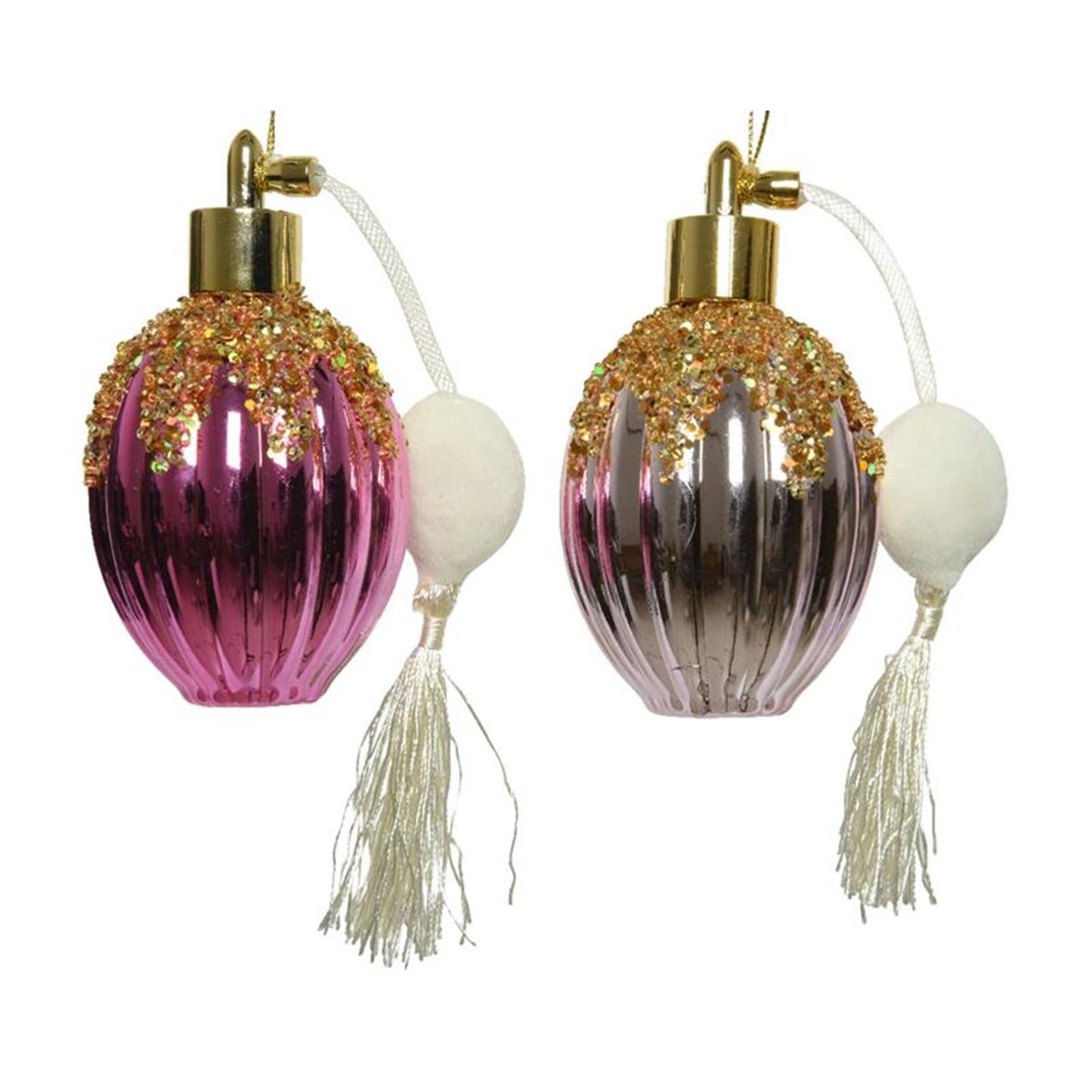 Decoris Weihnachtsanhänger Parfümflasche Kunststoff 12cm