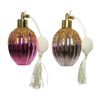 Decoris Weihnachtsanhänger Parfümflasche Kunststoff 12cm