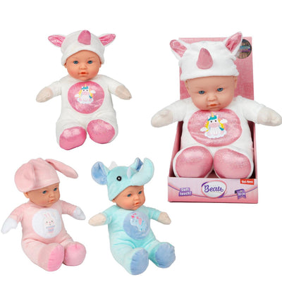 Toi-toys Beau weiche Babypuppe im Tierkostüm, 31 cm