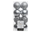 Decoris Weihnachtskugel Kunststoff Mix Silber 16 Stück